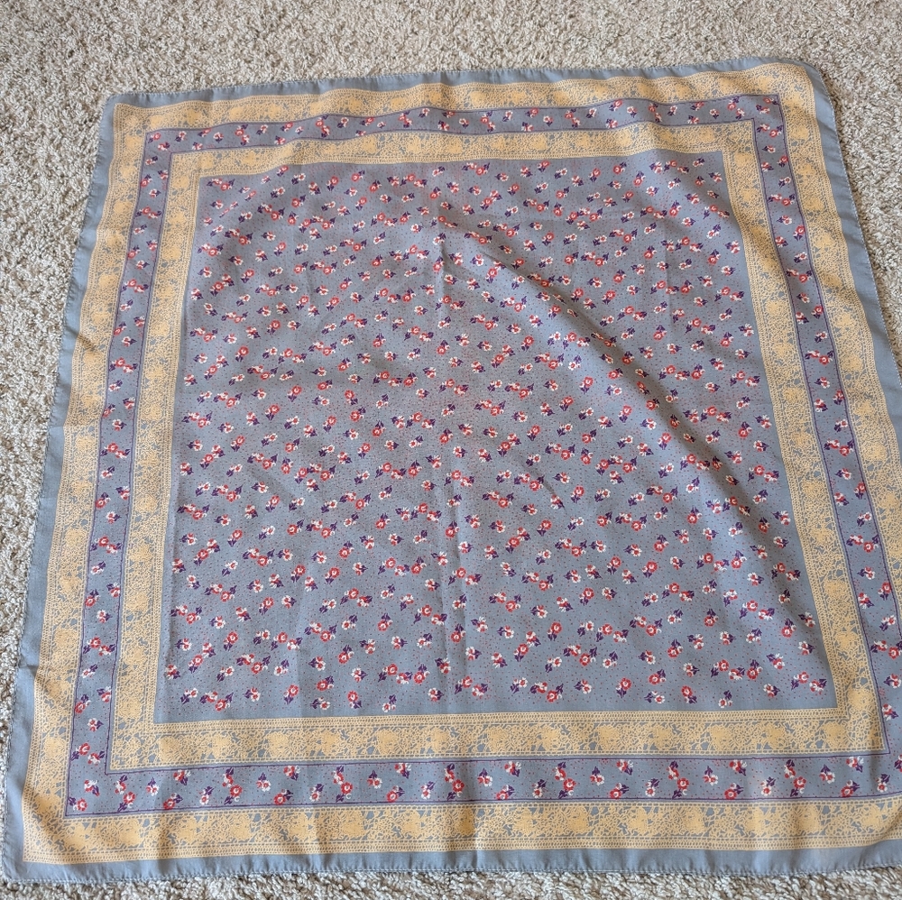 Vintage Floral Scarf